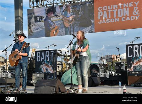 Jason Eady L And Courtney Patton R Perform In Concert During The