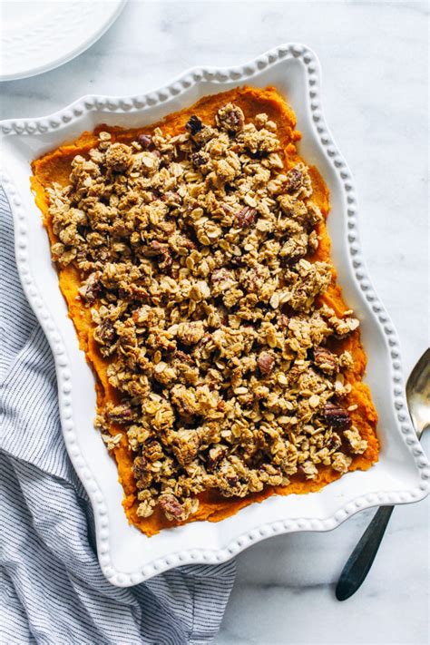 Butternut Squash And Sweet Potato Casserole With Pecan Crumble Making