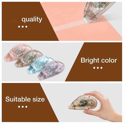 Double Sided Tape Roller 8 Pack Adhesive Scrapbook Glue Tape Runner