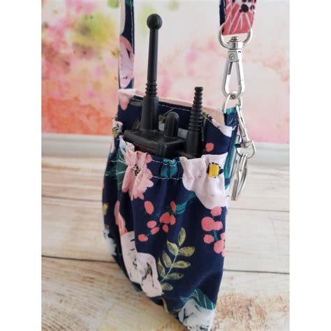 Crossbody Lanyard Walkie Talkie Holder Custom Katie Rene Designs