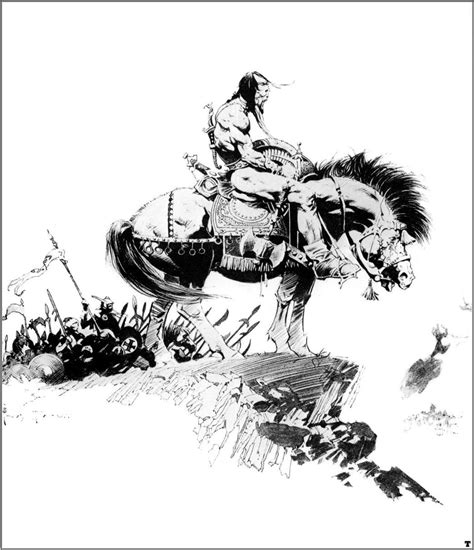 Frank Frazetta Bw Kublaikhan II Frank Frazetta Kunstwerke