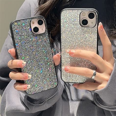 Luxo Brand Bling Glitter Sequin Soft Phone Case Tampa Traseira Iphone