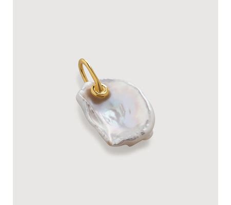 One Of A Kind Medium Keshi Pearl Pendant Charm In K Gold Vermeil On