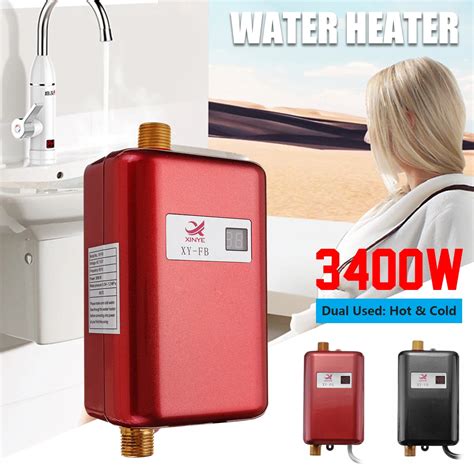 Mini Electric Tankless 3400W Instant Hot Water Heater Kitchen Faucet