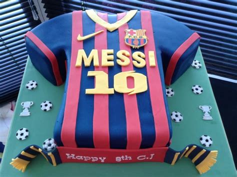 Barcelona Messi 10 Shirt Soccer Cake Shirt Cake Football Birthday Cake