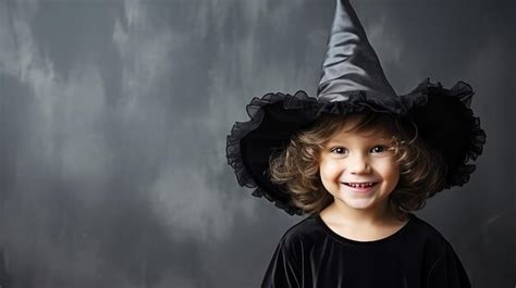 Premium AI Image | Cute white child wearing Halloween costume