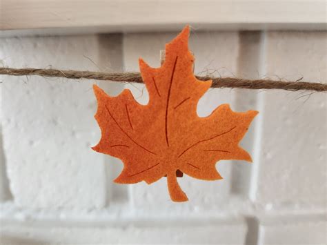 Felt Leaf Garland Fall Home Decor Thanksgiving Decor Adjustable Etsy