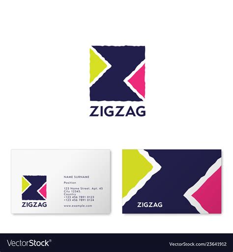 Z letter zigzag logo ribbon web Royalty Free Vector Image