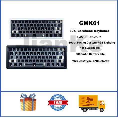 Gmk61 ชดคย บอร ด BareBone ไร สาย 60 GASKET RGB Hot Swappable Custom Mechanical