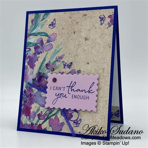 Stampin Up Perennial Postage Thank You Card Stampin In The Meadows