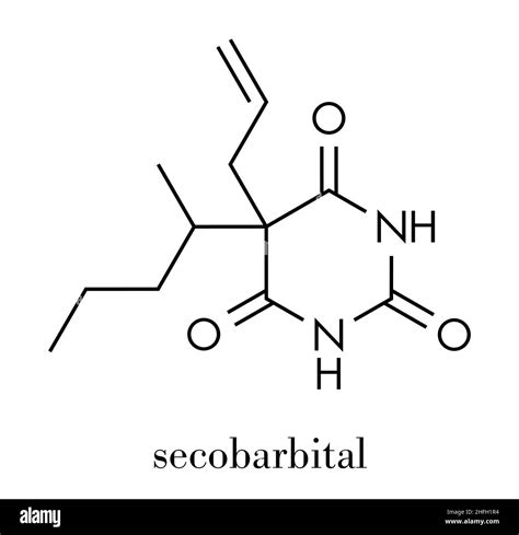 Secobarbital Barbiturate Sedative Molecule Stock Vector Images Alamy