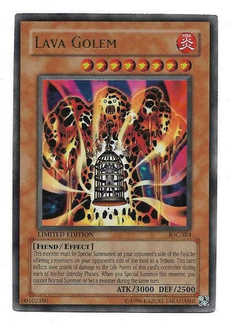 Mavin Yugioh Lava Golem IOC SE4 Limited Edition Ultra Rare MP