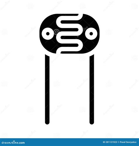 Photoresistor Electronic Component Glyph Icon Vector Illustration Stock ...