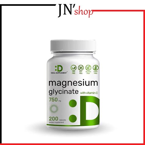 Magnesium Glycinate Mg With Vitamin C Capsules Deal Supplement