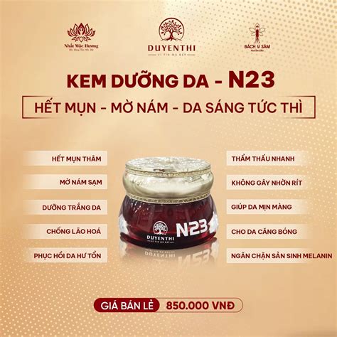 Mua Kem N23 Duyên Thị Dưỡng Ẩm Trắng Da Mờ Nếp Nhăn 10 gr 25gr (Mẫu mới ...