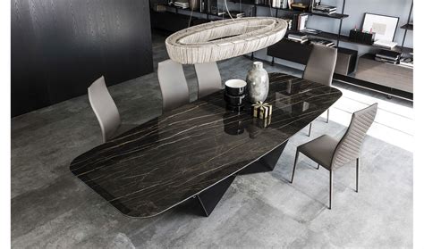 Mesa De Comedor Skorpio Keramik Portoro Cattelan