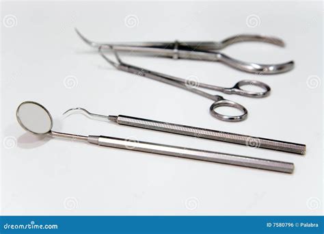 Dentist tools stock photo. Image of focus, isolated, medical - 7580796