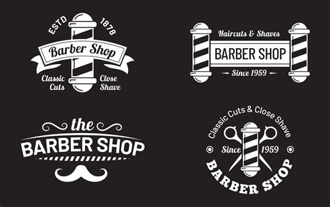 barber shop logo design with background 25770704 Vector Art at Vecteezy