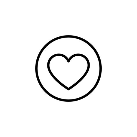 Heart icon with outline style 20592083 Vector Art at Vecteezy