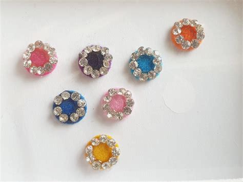 Prc Round Coloured Crystal Fancy Bindis Mystikalzen