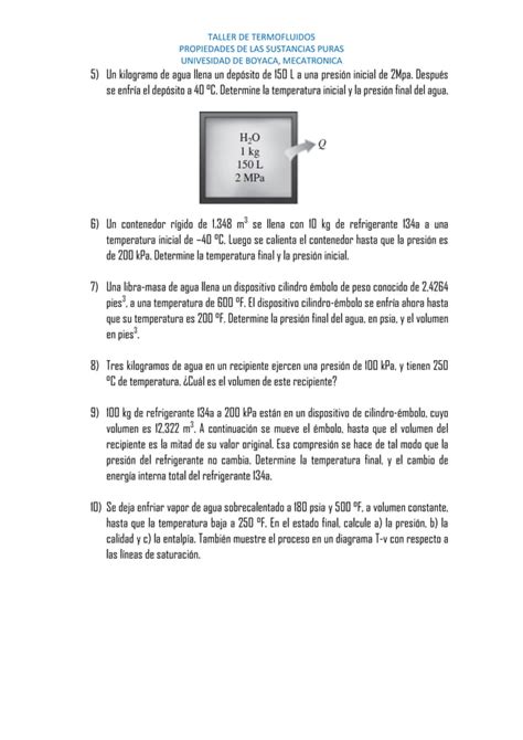 Taller De Tablas De Propiedades Termodinamicas Pdf