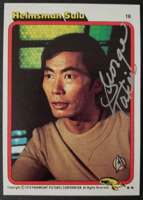 1979 Topps Star Trek George Takei Autograph Complete Set Of Etsy