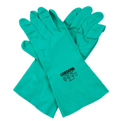 Cordova Nitrile Green Medium 13 Premium 15 Mil Gloves With Flock Lining 12 Pack