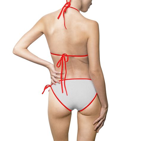 Personalized WomenS Bikini Swimsuit With Custom Text Design Etsy