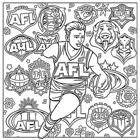 afl colouring pages