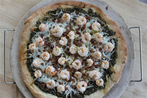 Shrimp And Pesto Pizza Normalcooking