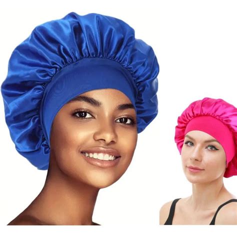 Toca Ou Touca De Cabelo - Kit 2 Toca Touca De Cetim Anti Frizz Com Faixa Para Cabelo | Cuidados ...