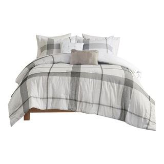 Urban Habitat Cotton Jacquard 5 Pcs Cotton Comforter Set With White And