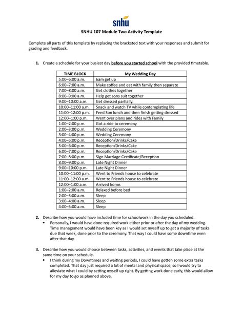 SNHU 107 Module Two Activity Template 15 SNHU 107 Module Two