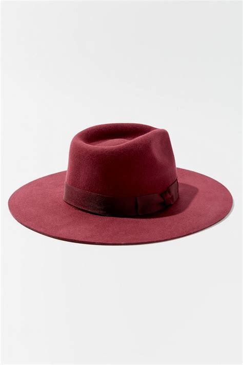 Uo Flat Brim Felt Fedora