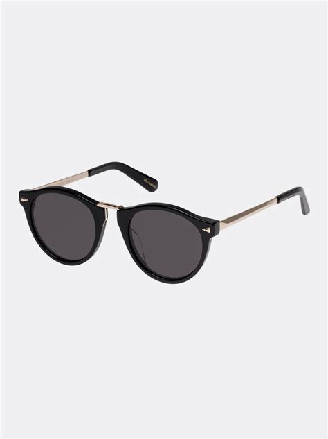 Karen Walker Eyewear Helter Skelter Sunglasses Black Gold Abicus