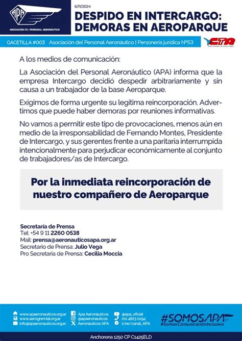 Sorpresa En Aeroparque Por Un Nuevo Paro Y Asamblea De Intercargo Hay