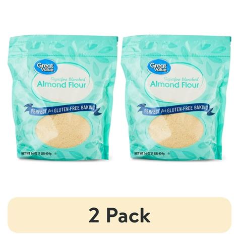 2 Pack Great Value Superfine Blanched Almond Flour 16 Oz
