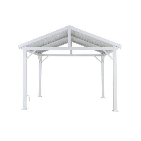 Mimosa 366 X 295m White Brighton Louvre Panel Gazebo Bunnings Australia