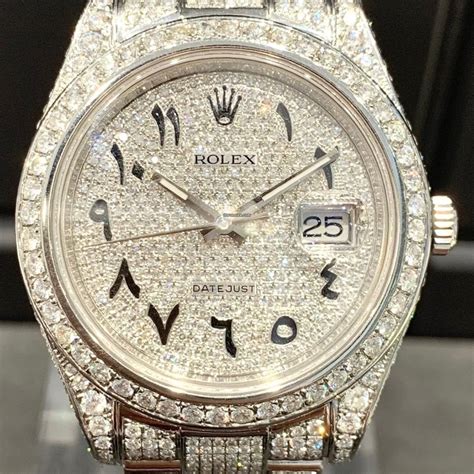 Rolex Datejust II Iced Out - Arabic Dial - unworn - Fullset for $23,607 ...