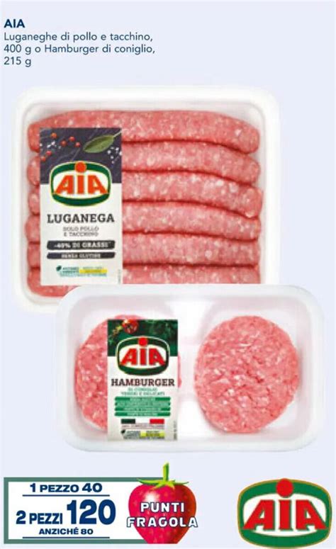 Aia Luganeghe Di Pollo E Tacchino G O Hamburger Di Coniglio G