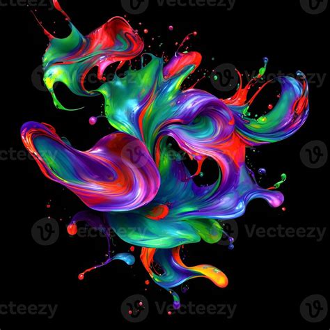 Abstract Colorful Splash Background Watercolor Swirling Splash