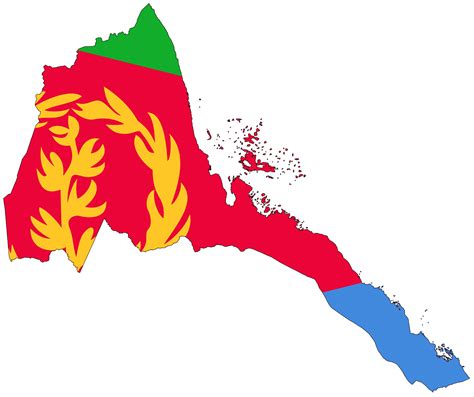 Eritrea Flag Map - MapSof.net