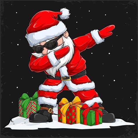 Descargar Navidad Santa Claus Personaje Haciendo Dabbing Dance Con