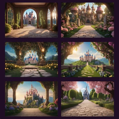 Princess Castle Backdrop Cinderella Palace Digital Background Portrait ...