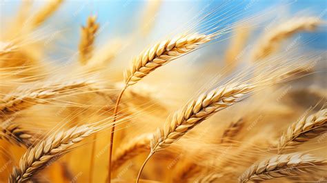 Premium Ai Image Closeup Wheat Field Iconography Background Empty