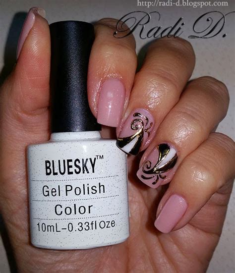 It S All About Nails Nude Colour With Gold Foil Ornaments