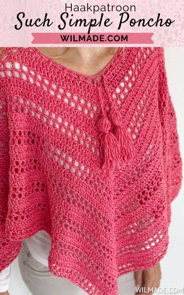 Haakpatroon Such Simple Poncho • Haakinformatie Poncho Pattern Crochet Cardigan Pattern Free