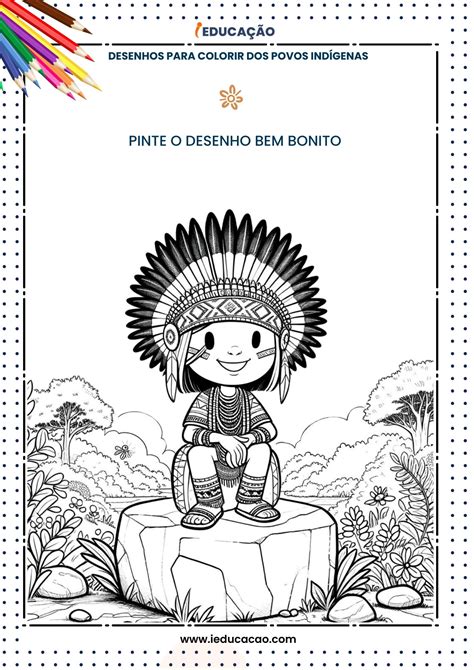 Desenho Indigena Para Colorir - 5