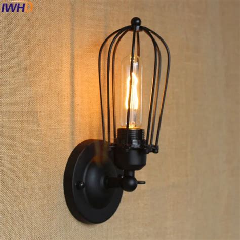 IWHD nowoczesne Led kinkiet żelaza Retro w stylu Vintage Loft