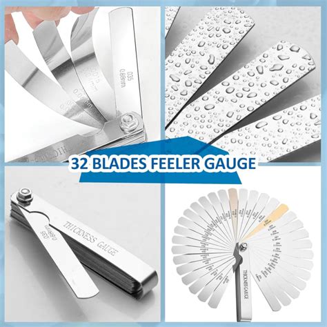 professional feeler gauge  blades stainless steel  dual marking